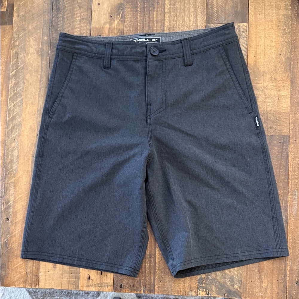 O'Neill Men's Dark Gray Flat Front Shorts